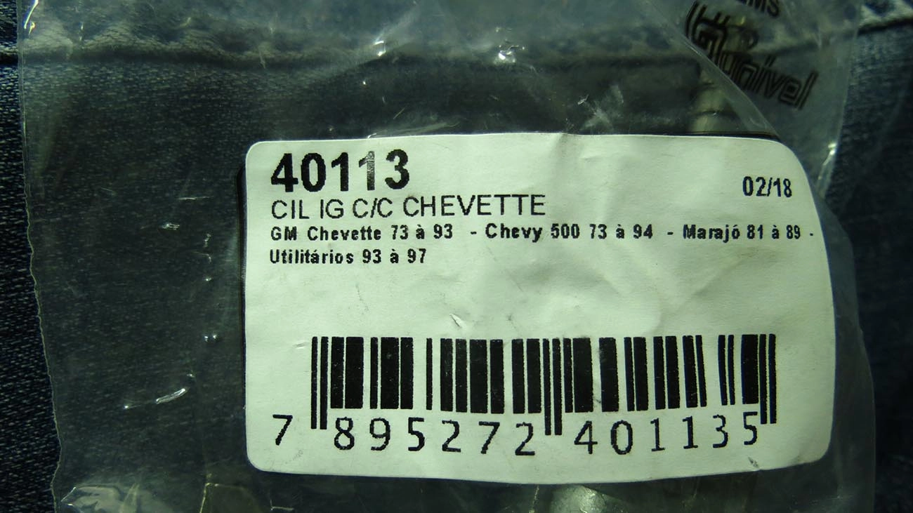 CILINDRO IGNICAO GM CHEVETTE 1973/1982 CHEVY 500 1983/1995 D-20 1985/1997 MARAJO 1980/1989 - C/CHAVE
