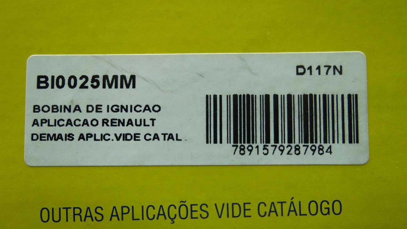 BOBINA DE IGNIÇÃO COM CABOS PEUGEOT 206 1.0 16V 01/05 - RENAULT CLIO/KANGOO/TWINGO 1.0 16V 00/05