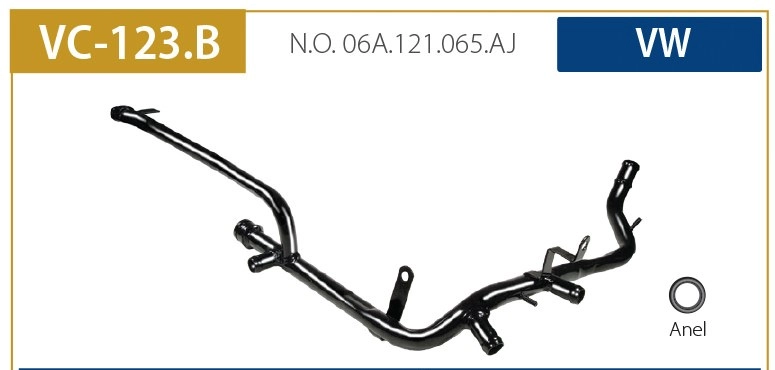 TUBO AGUA MOTOR VW GOLF 1.8 20V TURBO 98/99 - AUDI A3 1.8 20V TURBO 99/ - GASOLINA