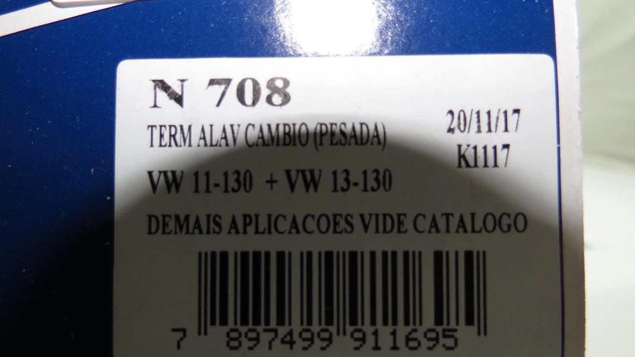 TERMINAL PARA ALAVANCA CÂMBIO 14X1.5 CAMBIO VW 11.130/13.130 /86 P/CAMBIO