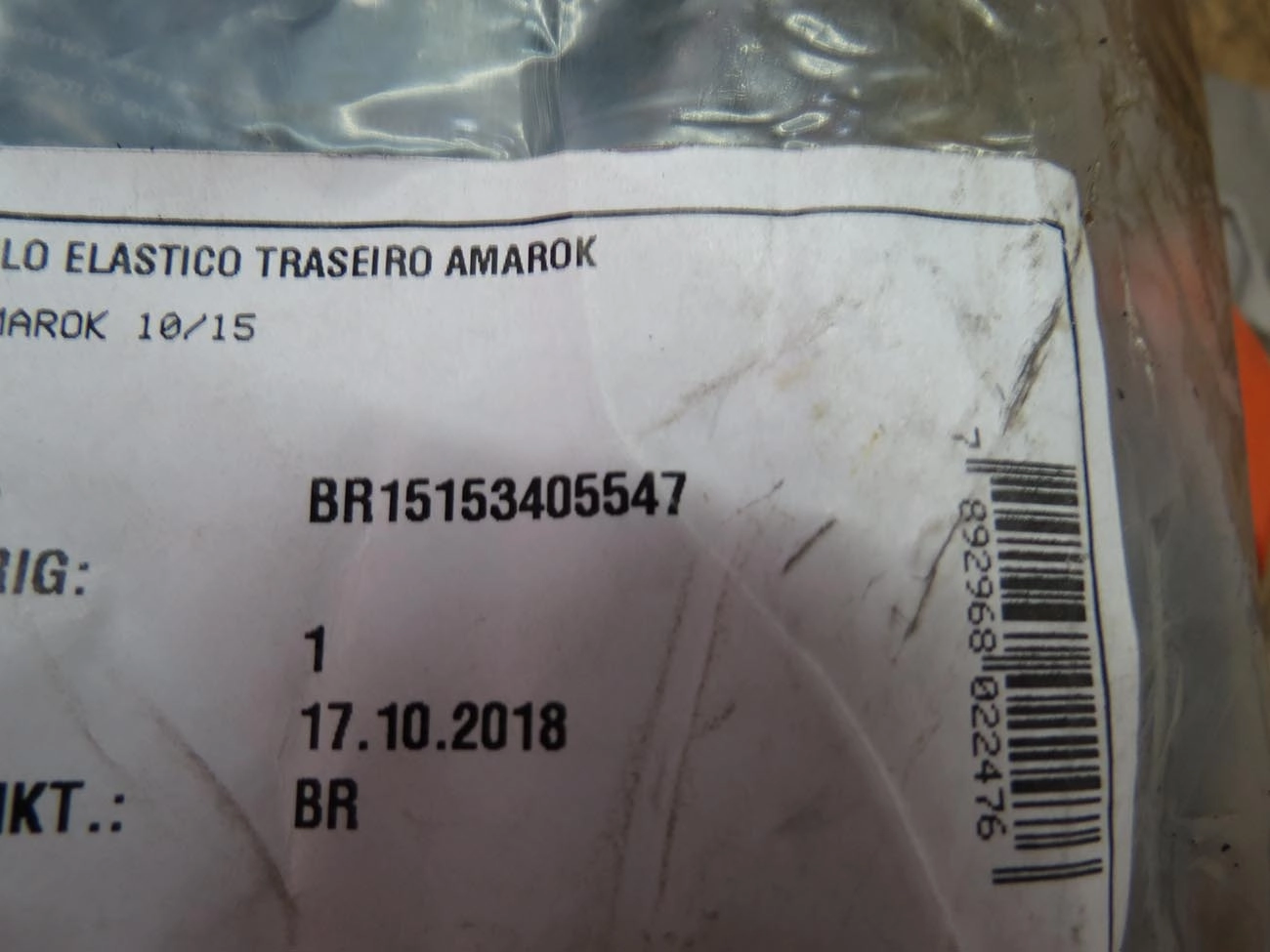 JUMELO ELÁSTICO TRASEIRO VW AMAROK 2.0 16V 2010/2015