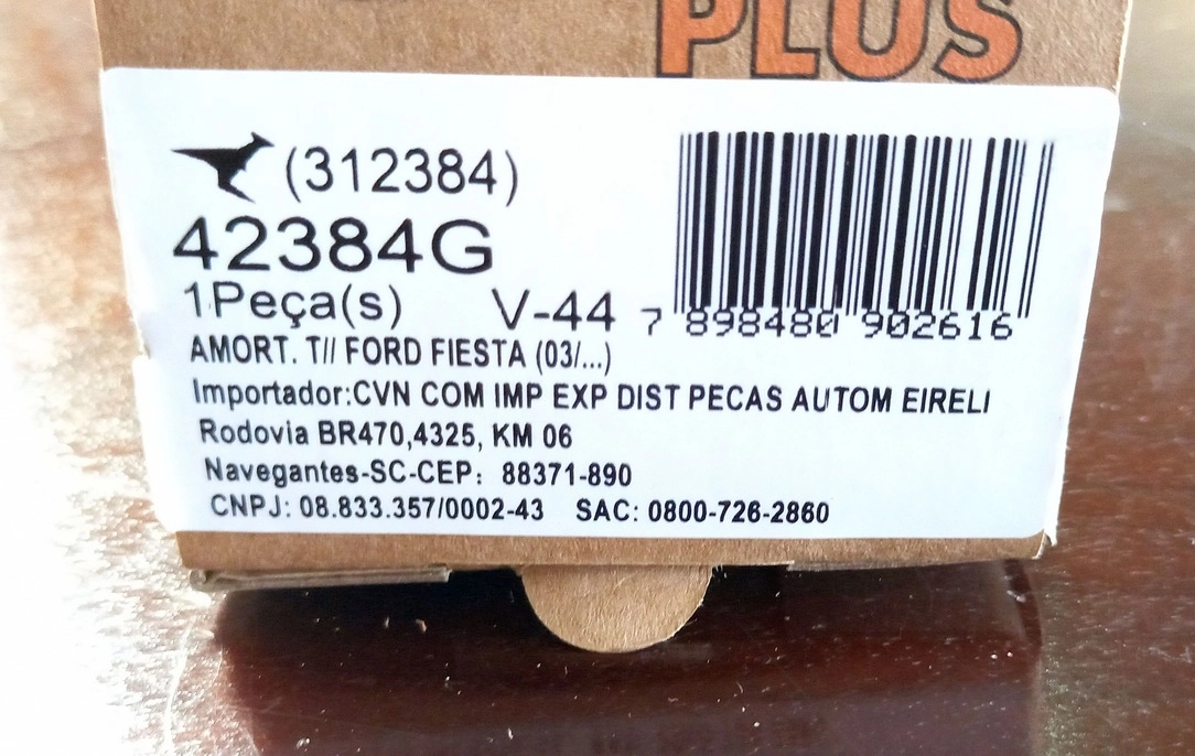 AMORTECEDOR TRASEIRO FORD NOVO FIESTA 2002/2014 - EXCETO NEW FIESTA/STREET SEDAN