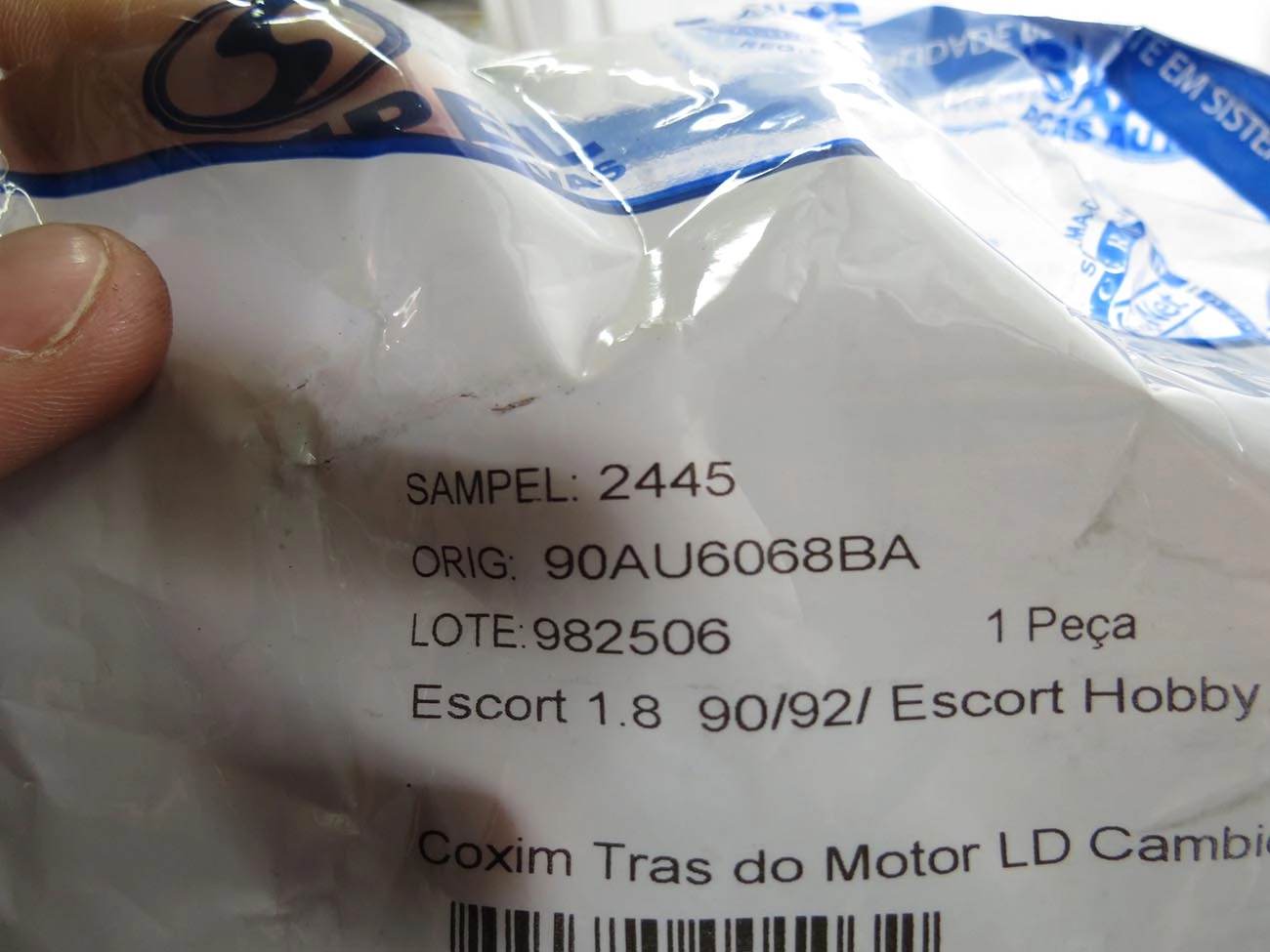 COXIM MOTOR TRASEIRO DIREITO FORD ESCORT/VERONA 1.8 /92 -  HOBBY 1.0 93/96 - 1.6 94/94 - VW APOLLO
