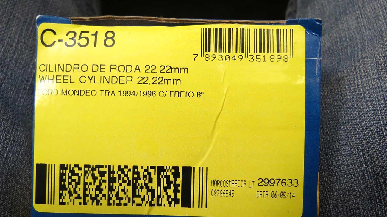 CILINDRO RODA TRASEIRA FORD MONDEO 94/96 - 8 POLEGADAS