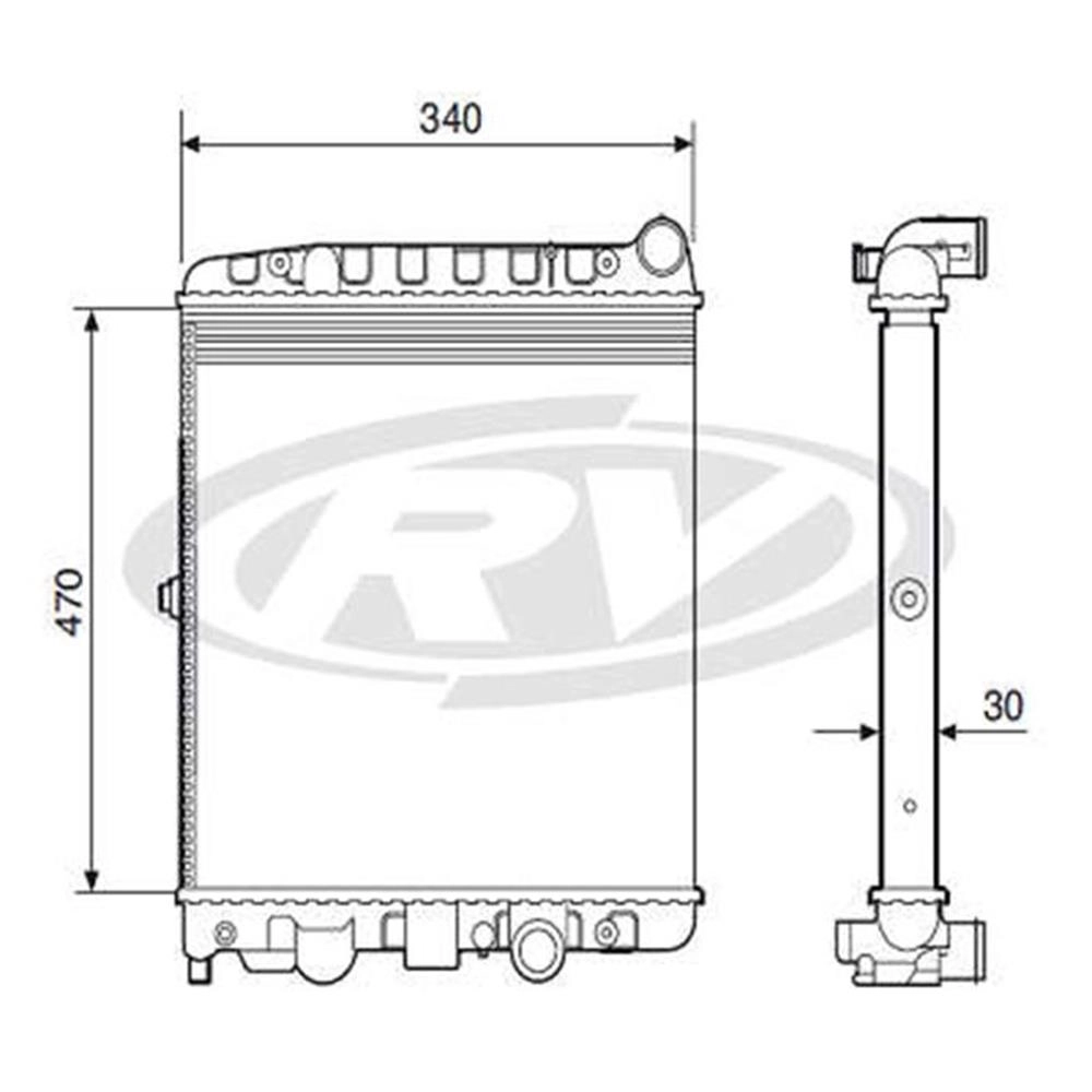 RADIADOR ÁGUA MOTOR CONSTRUÇÃO EXPANDIDO SEM AR CONDICIONADO MANUAL VW GOL/PARATI/SAVEIRO 1.0 8/16V 1997/2008