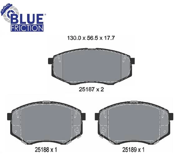 PASTILHA DE FREIO DIANTEIRA HYUNDAI IX35 11/15 - SONATA 2.4 09/15 - KIA SOUL 14/