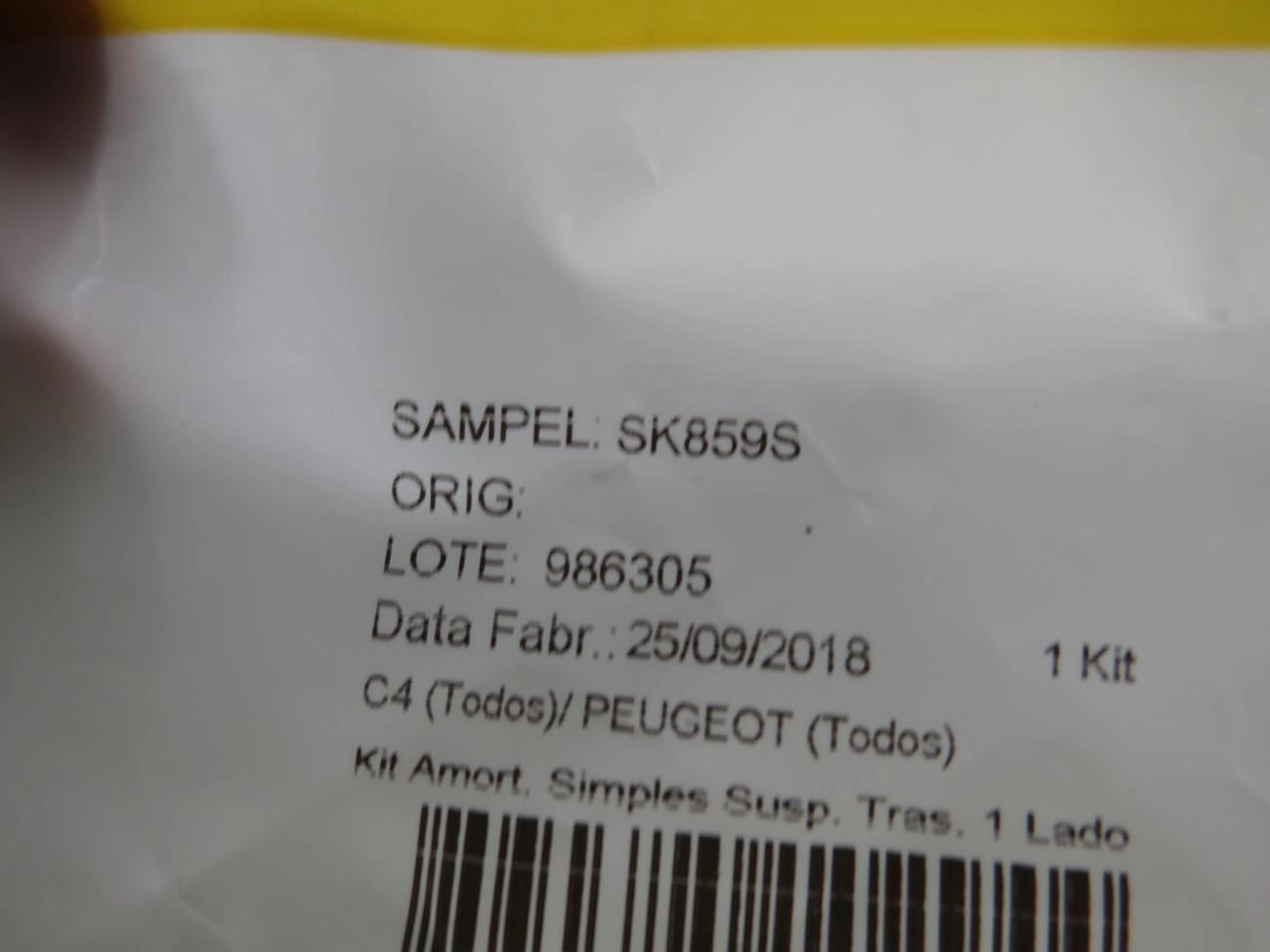 BATENTE SUSPENSAO TRASEIRA CITROEN C3 02/ - PARA UM LADO