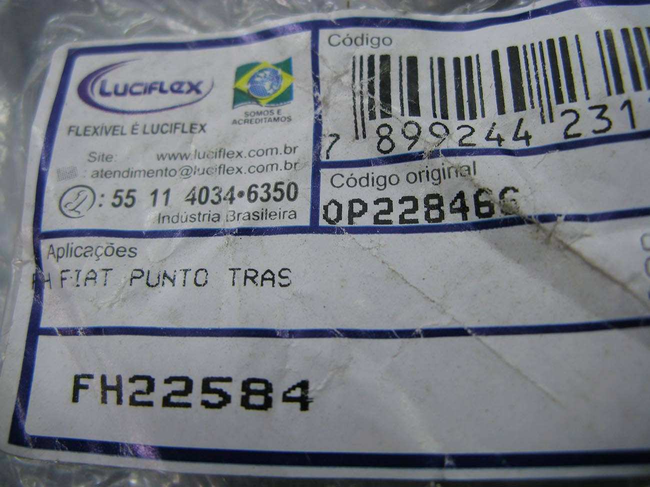 FLEXIVEL FREIO FIAT PUNTO 2007/ - TRASEIRO