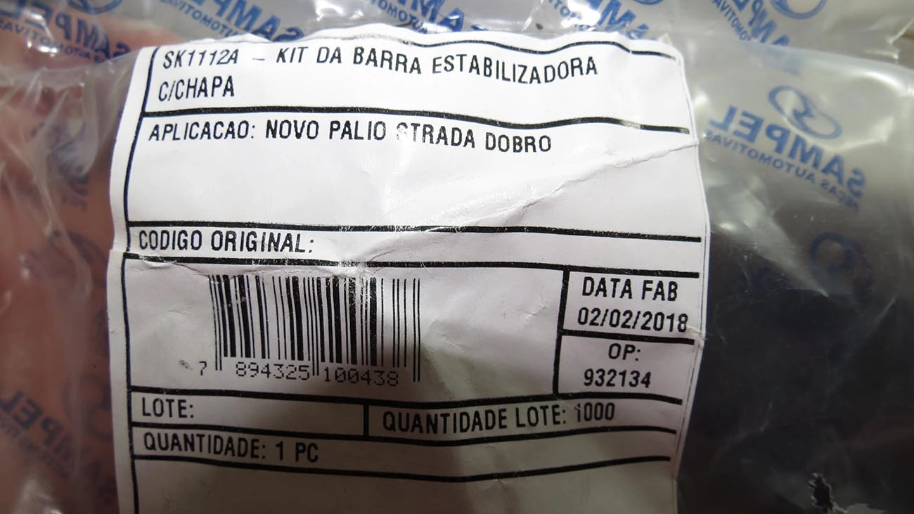 KIT PONTA BARRA ESTABILIZADORA SUSPENSÃO DIANTEIRA COM CHAPA ESTABILIZADOR DIANTEIRO FIAT PALIO/SIENA/STRADA