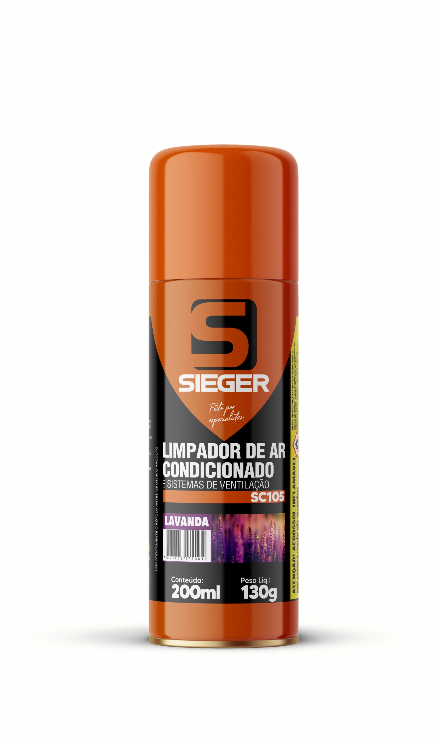 LIMPA AR CONDICIONADO LAVANDA - SPRAY 200ML - SC105 SIEGER