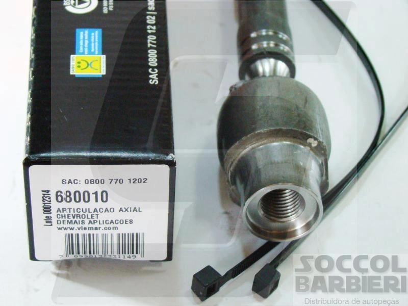 ARTICULAÇÃO/BARRA AXIAL DIREÇÃO SEM TERMINAL DIREITA/ESQUERDA GM CHEVETTE/CHEVY TODOS