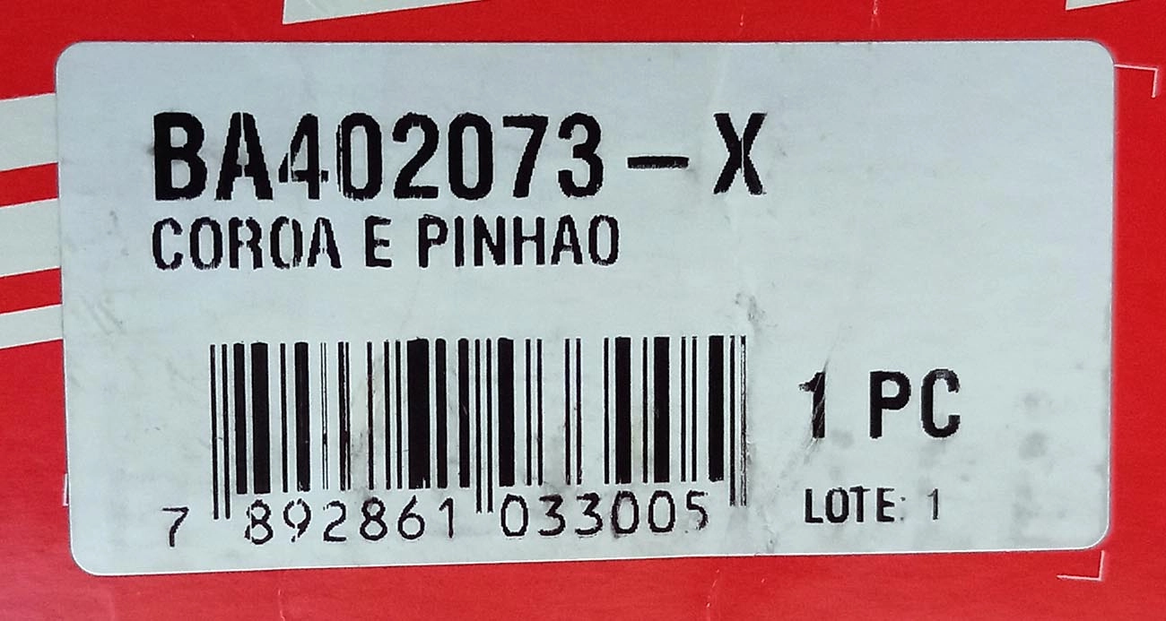 CONJUNTO COROA PINHÃO 43X8 EIXO DANA 284 BRASEIXOS 411 PINHAO 8X43 VW 7.100/8.140 AGRALE 7000/7500