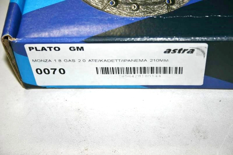 PLATÔ EMBREAGEM PLATO GM MONZA/KADETT/IPANEMA 07.86/12.92 210MM