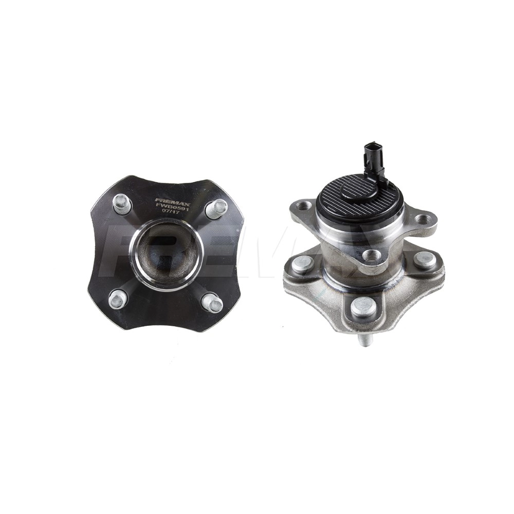 CUBO RODA TRASEIRO COM ROLAMENTO ABS 4 FUROS TOYOTA ETIOS 1.3/1.5 12/ CROSS/SEDAN