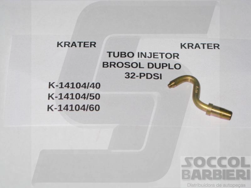 TUBO INJETOR 40 - VW KOMBI 89/ - CARBURADOR BROSOL SOLEX 32 PDSI - DUPLA CARBURAÇÃO