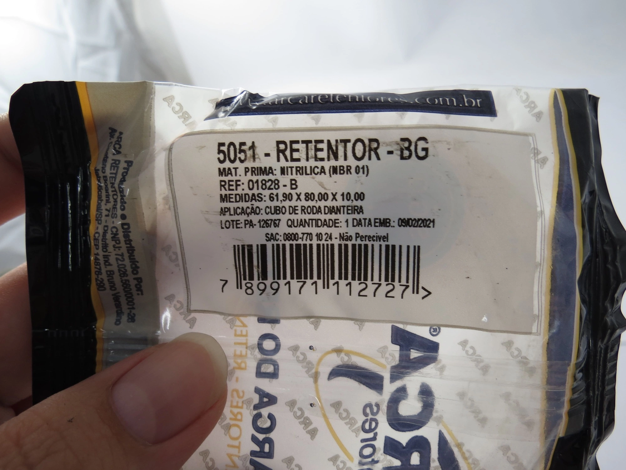 ETENTOR CUBO RODA DIANTEIRO INTERNO 61,90X80,00X10,00MM DIANTEIRA MB 608/708/709/712/809 61,90X80X10MM