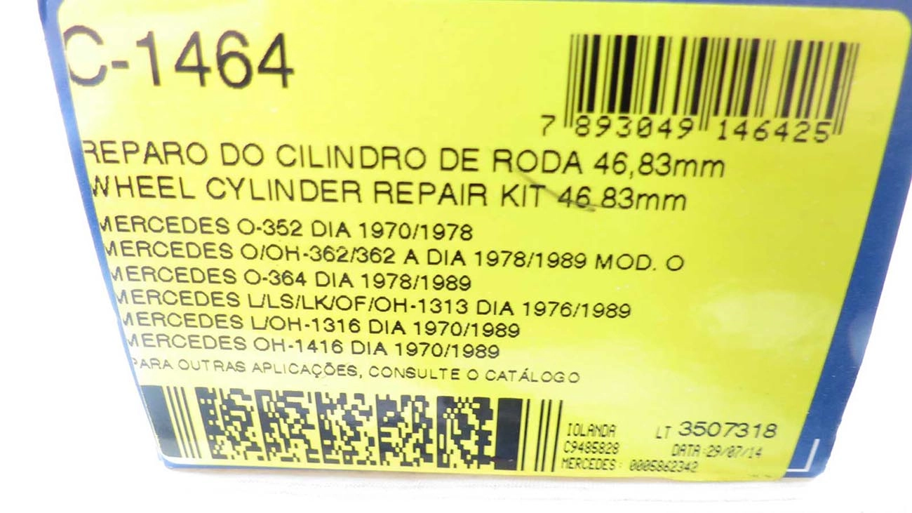 REPARO CILINDRO RODA 46.83MM MB 1313/1316/1416/1419/1513/1516/1517/1519/2013 DIANTEIRO