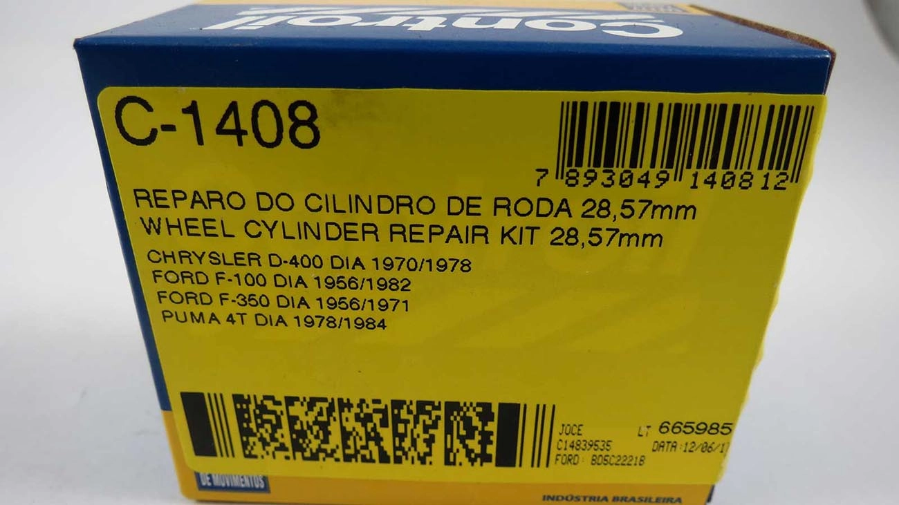 REPARO CILINDRO RODA 28.57MM FORD F-100 56/82 F-350 56/71 1-1/8 DIANTEIRO
