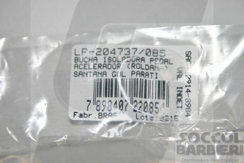 BUCHA ISOLADORA PEDAL ACELERADOR ROLDANA VW GOL/VOYAGE/PARATI/SANTANA/PASSAT