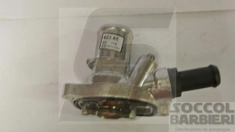 VÁLVULA TERMOSTÁTICA COM CARCAÇA ALUMÍNIO SEM SENSOR MOTOR FIRE EVO FIAT NOVO UNO/PALIO 1.0/1.4 10/ NOVA FIORINO 14/ 500 12/ MOBI 16/