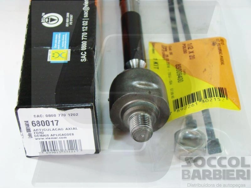 ARTICULAÇÃO/BARRA AXIAL 1/2X20 DIREÇÃO FORD KA 97/07 DH - FIESTA 94/95 - COURIER 94/96 DH/DM