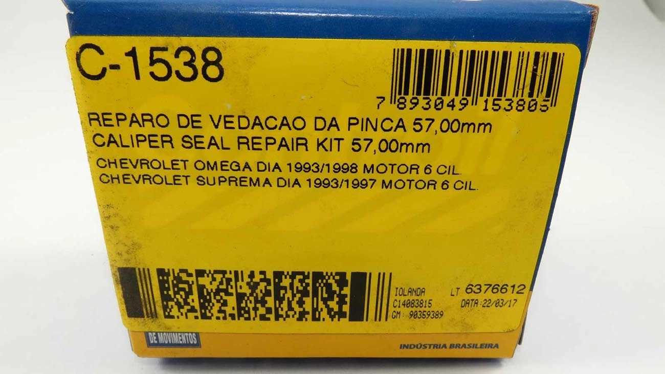 REPARO CILINDRO RODA GM OMEGA/SUPREMA 6 CIL 93/98 - FREIO A DISCO 57MM - DIANTEIRO