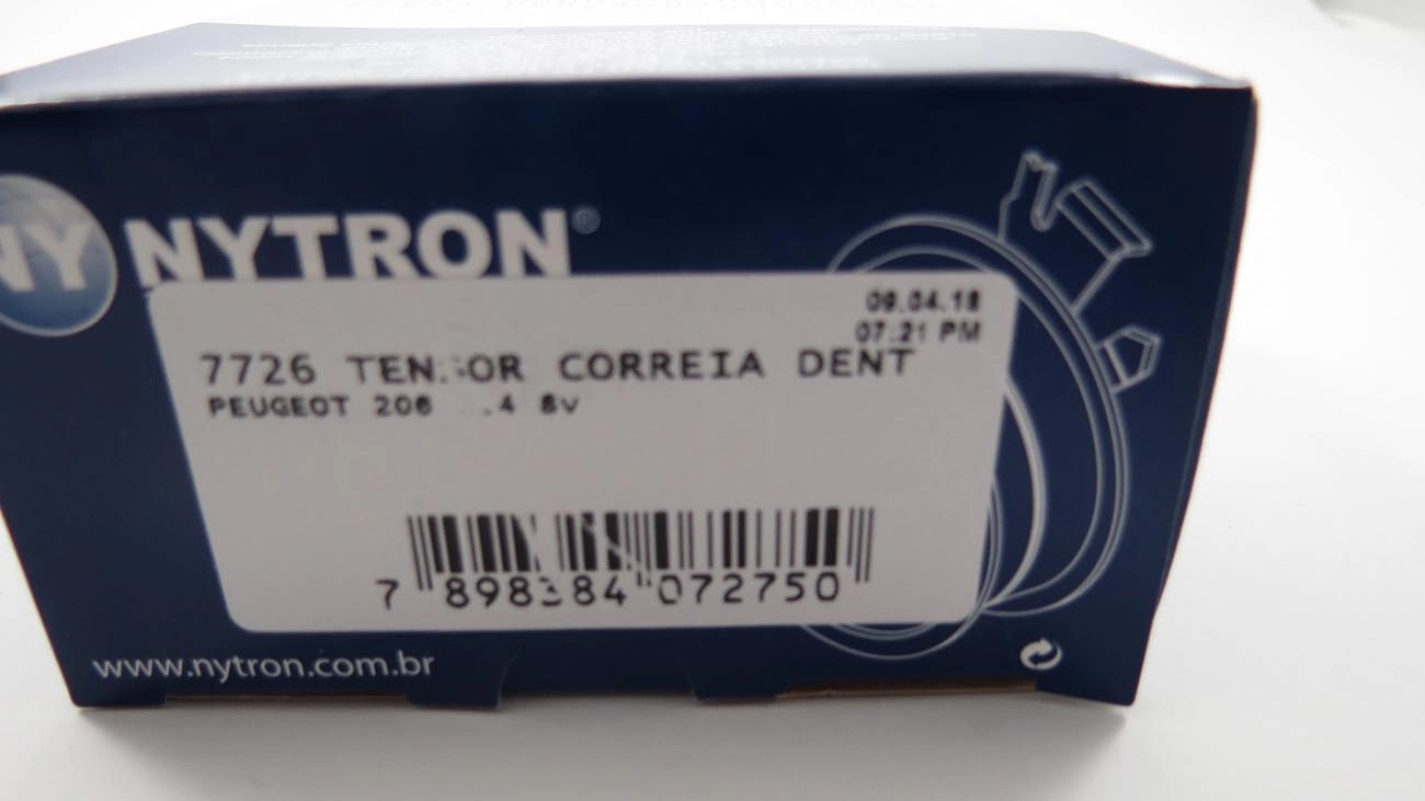 ROLAMENTO TENSOR CORREIA COMANDO VÁLVULAS TENSIONADOR DENTADA 104 DENTES PEUGEOT 206/207 1.4 8V 04/ C3 1.5 13/
