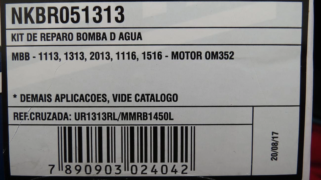 REPARO BOMBA AGUA OM-352 MB 1113/1313/1513/2013