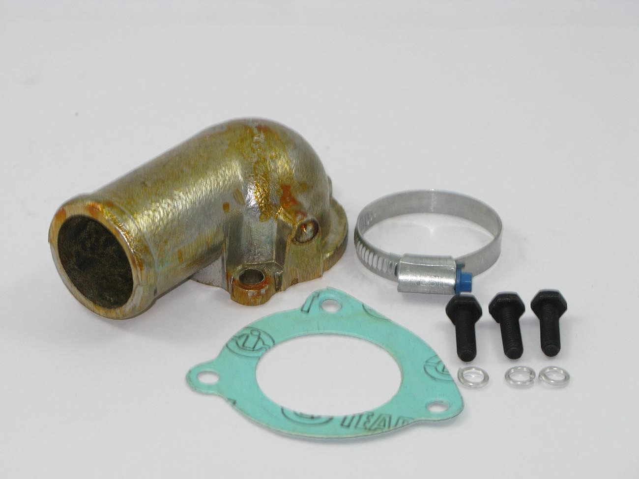 KIT GARGALO FLANGE ALUMÍNIO VÁLVULA TERMOSTÁTICA ALUMINIO VALVULA TERMOSTATICA VW GOL CHT FORD ESCORT SEM RETORNO