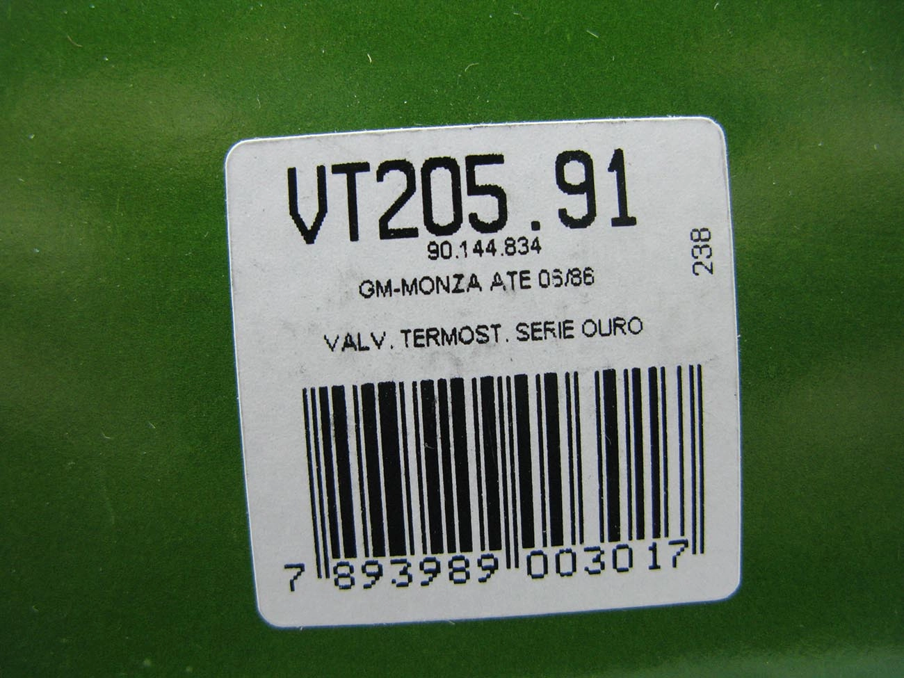 VALVULA TERMOSTATICA  SERIE OURO - GM MONZA /06.86 - TODOS- ÁLCOOL / GASOLINA