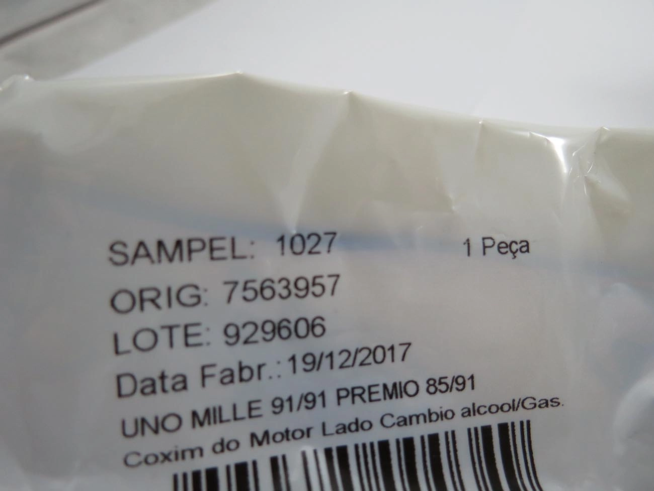 COXIM TRASEIRO MOTOR LADO CÂMBIO FIAT UNO/PREMIO/ELBA /90
