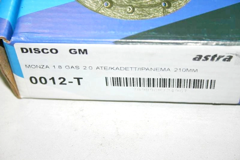 DISCO EMBREAGEM GM MONZA/KADETT/IPANEMA 07.86/12.92 - 210MM