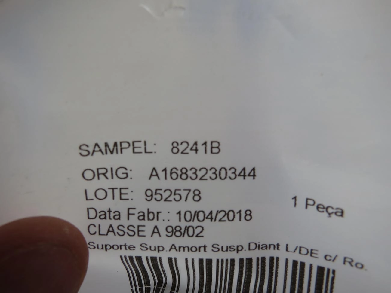 COXIM AMORTECEDOR DIANTEIRO COM ROLAMENTO MB CLASSE A 160/190 1999/2005 - LD/LE