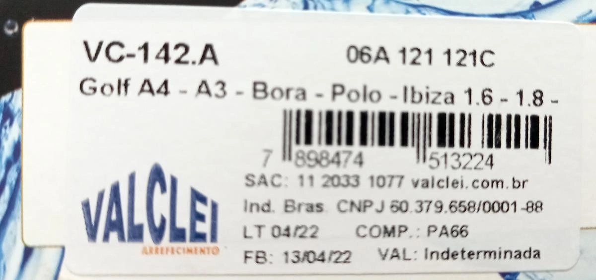 FLANGE/TAMPA VALVULA TERMOSTATICA VW GOLF 99/ - NEW BEETLE/BORA/POLO 2.0 99/ - AUDI A3 99/