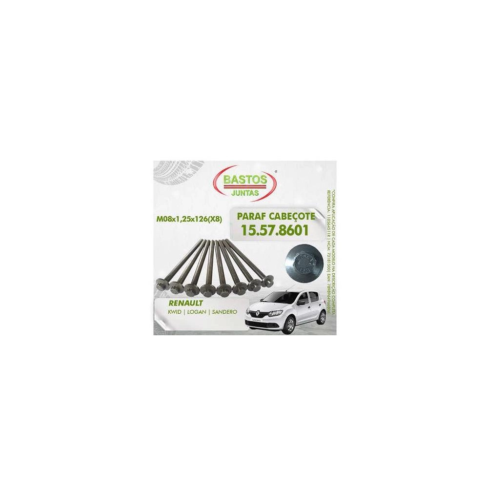 JOGO PARAFUSO DO CABEÇOTE RENAULT KWID/LOGAN/SANDERO 1.0 12V 17/ - MOTOR 3 CILINDROS