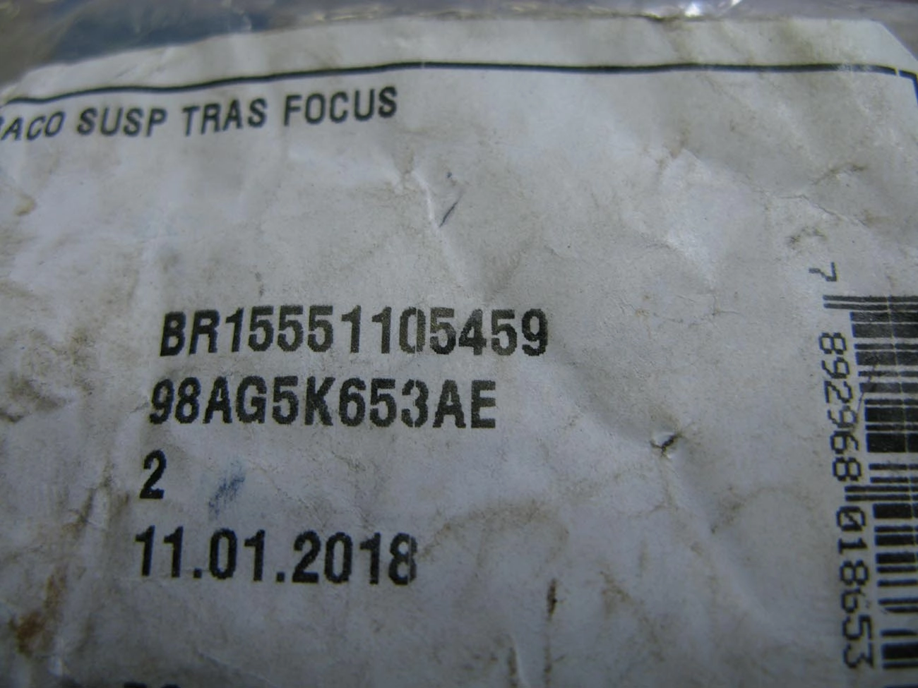 BUCHA BRAÇO RETO SUSPENSÃO TRASEIRA FORD FOCUS 2000/2008 - 32 MM