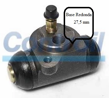 CILINDRO RODA FREIO TRASEIRO LADO DIREITO TRASEIRA DIREITA GM KADETT 89/98 20,63MM 13/16 SISTEMA TEVES ENCAIXE 27,5MM