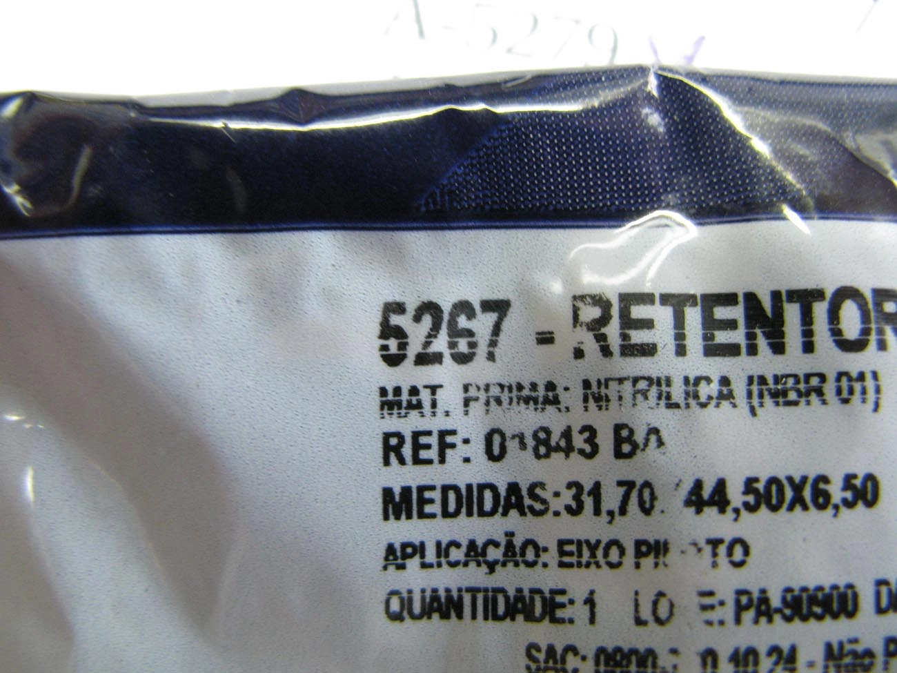RETENTOR EIXO PILOTO CAIXA CÂMBIO 31,70X44,50X6,50MM GM D-10/D-20/D-40