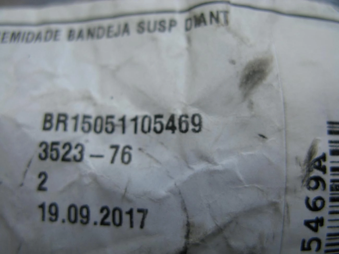 BUCHA DA EXTREMIDADE TRASEIRA BANDEJA PEUGEOT 206 16V 2002/ - SUSPENSÃO DIANTEIRA