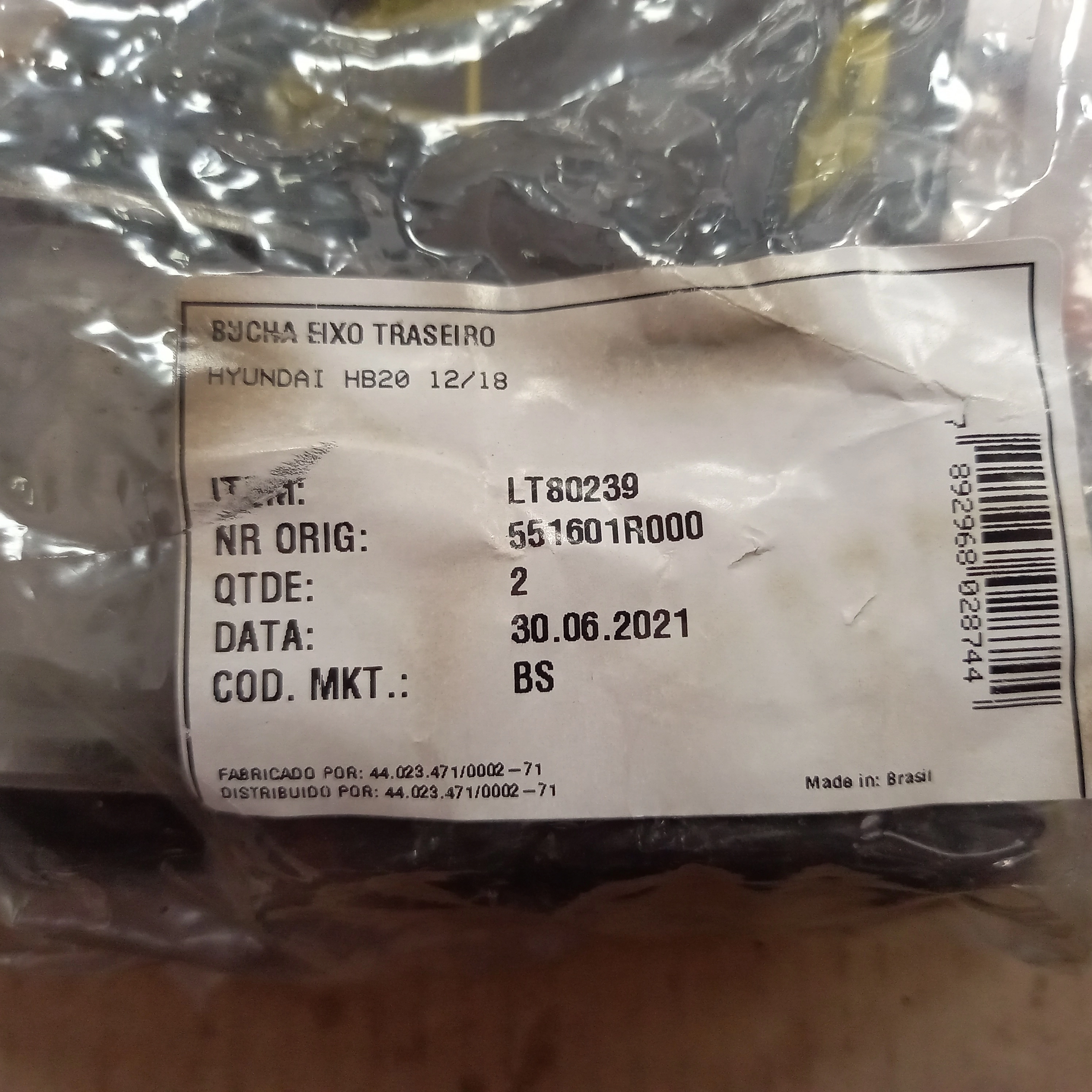 BUCHA DO EIXO TRASEIRO HYUNDAI HB20 2012/ - KIA SOUL