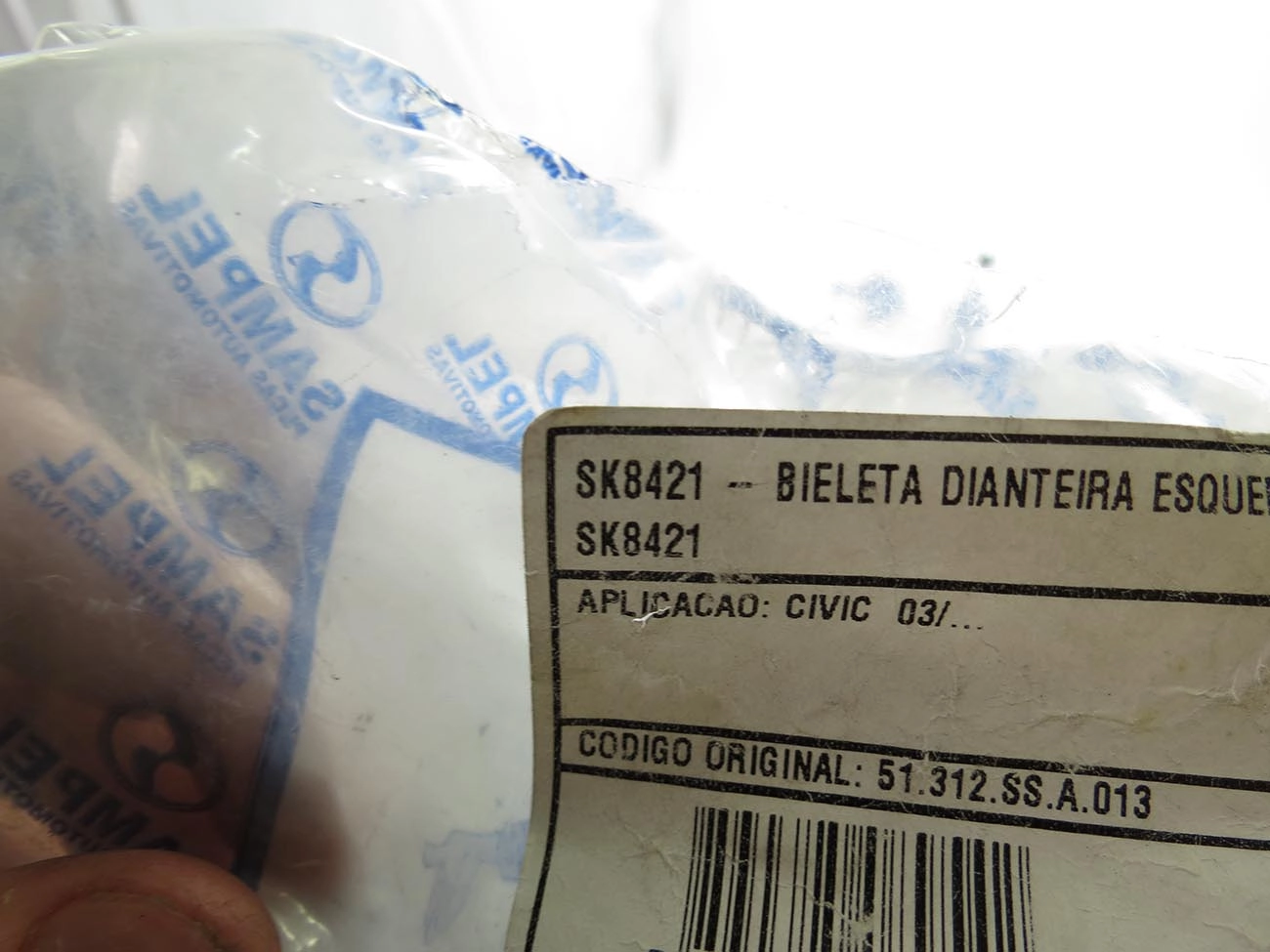 BIELETA TRASEIRA ESQUERDA HONDA CIVIC 2001/2006