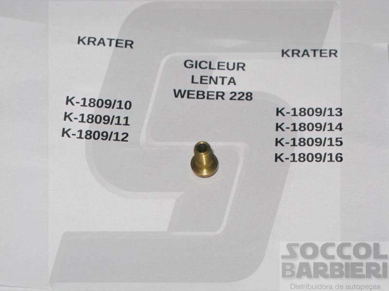 GICLEUR LENTA 14 WEBER SIMPLES
