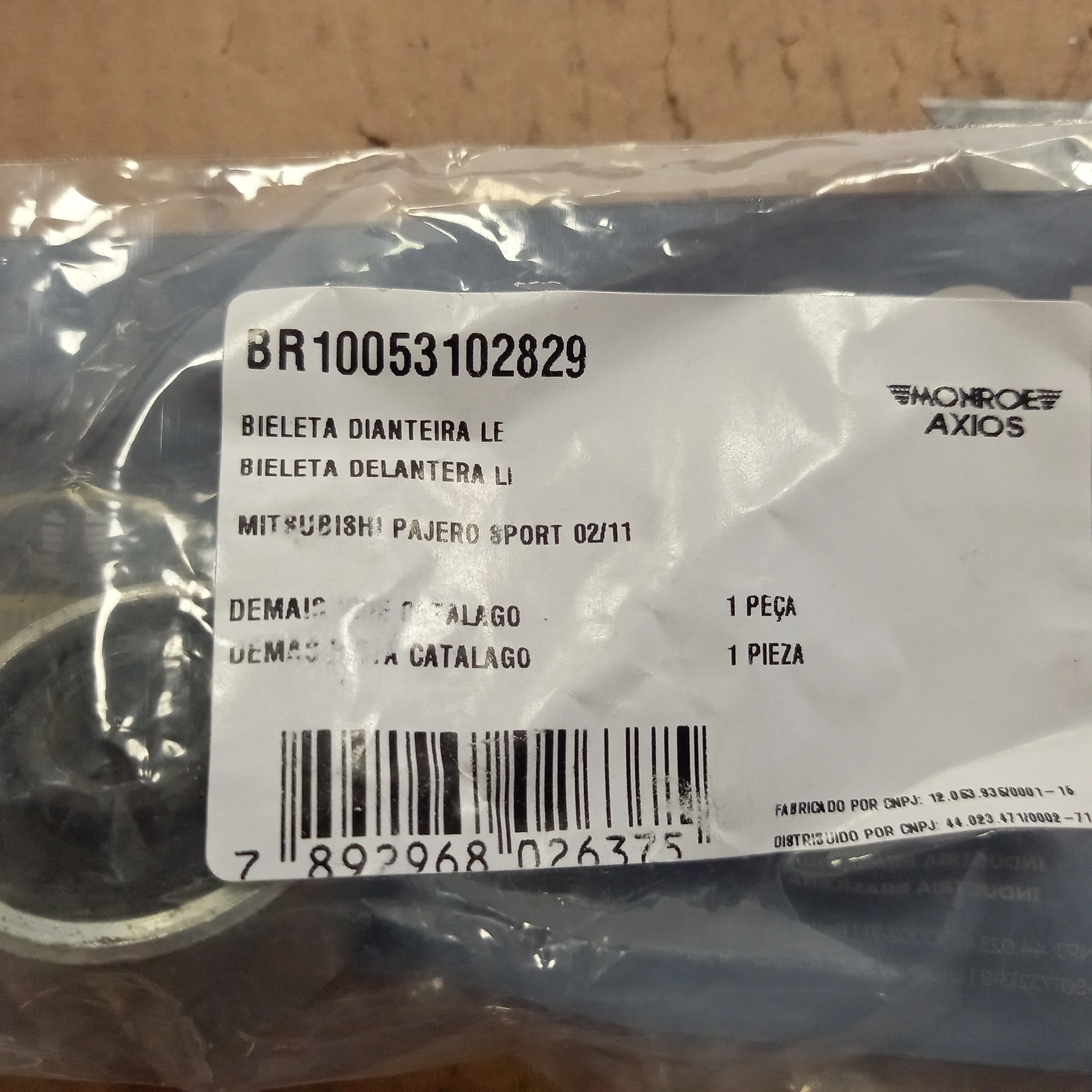 BIELETA DIANTEIRA ESQUERDA MITSUBISHI PAJERO SPORT 02/11