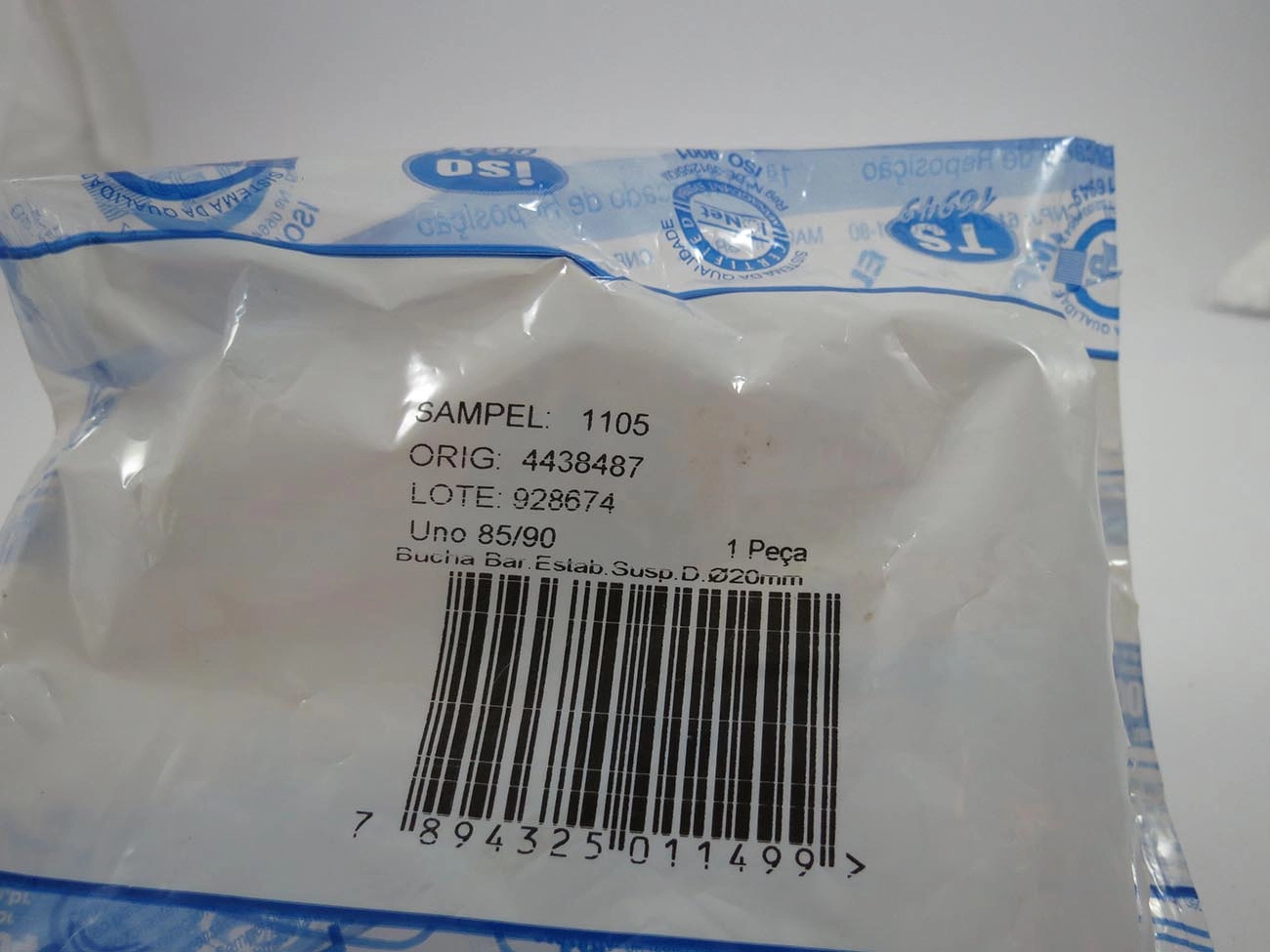 BUCHA INTERNA ESTABILIZADOR DIANTEIRO FIAT UNO 84/90  EXCETO S/CS - PREMIO 85/90 - FURO 20MM