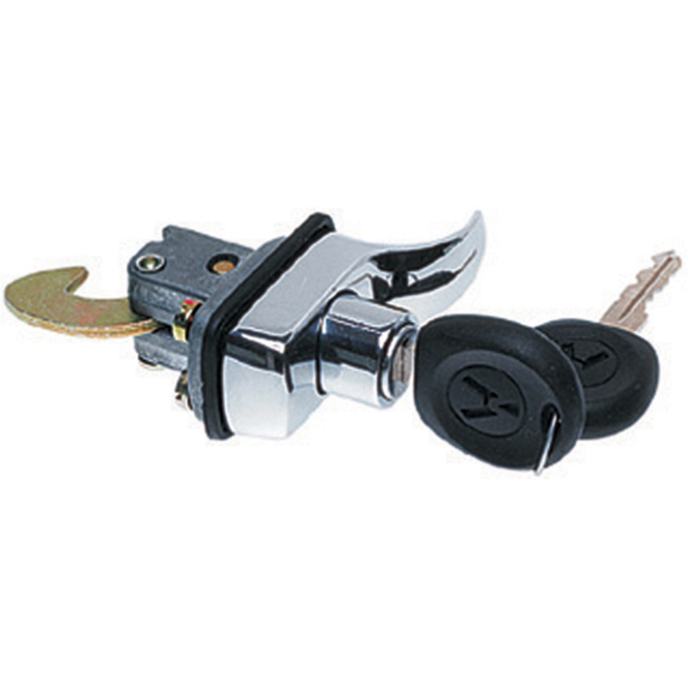 FECHADURA PORTA MALAS VW FUSCA 70/ TODOS - BOTAO TAMPA MOTOR C/CHAVE - CROMADO