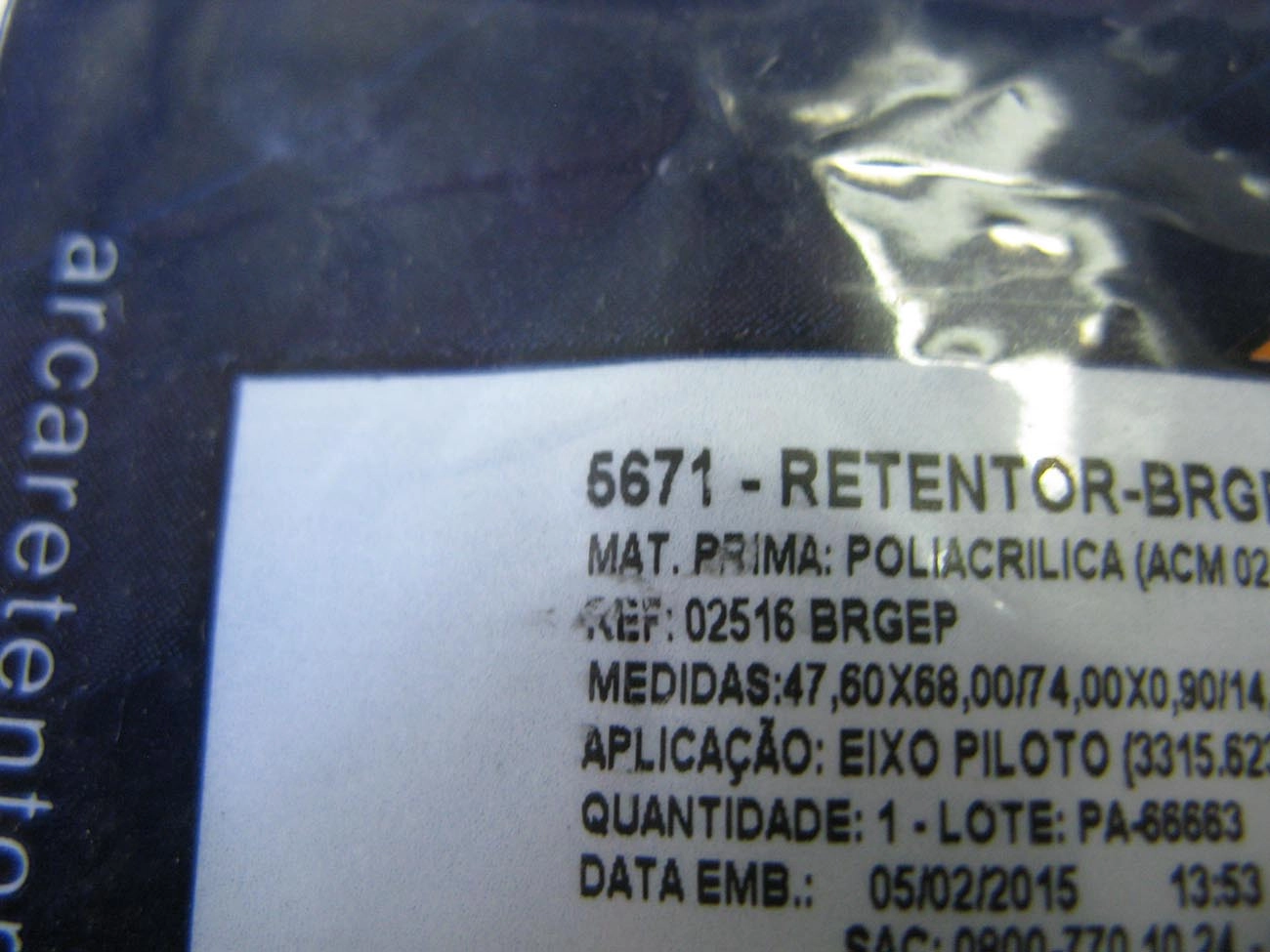 RETENTOR EIXO PILOTO CAIXA CÂMBIO 47,60X68,00X74,00X14,00MM FORD CARGO 1419/4030 VW 11.130/22.140
