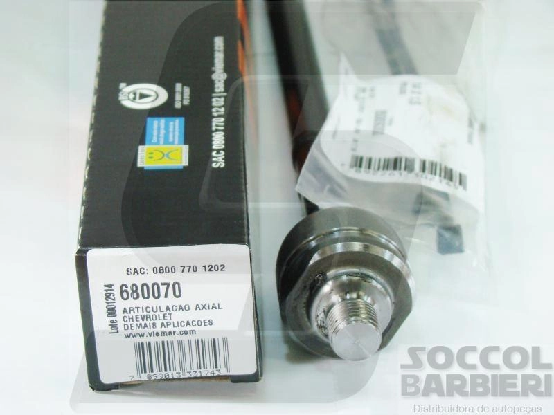 ARTICULAÇÃO/BARRA AXIAL DIREÇÃO HIDRÁULICA DHB GM CORSA 94/ CELTA 01/ PRISMA 07/ TIGRA 97/