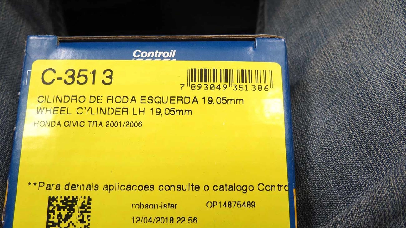 CILINDRO RODA TRASEIRA ESQUERDA HONDA CIVIC 2001/2006