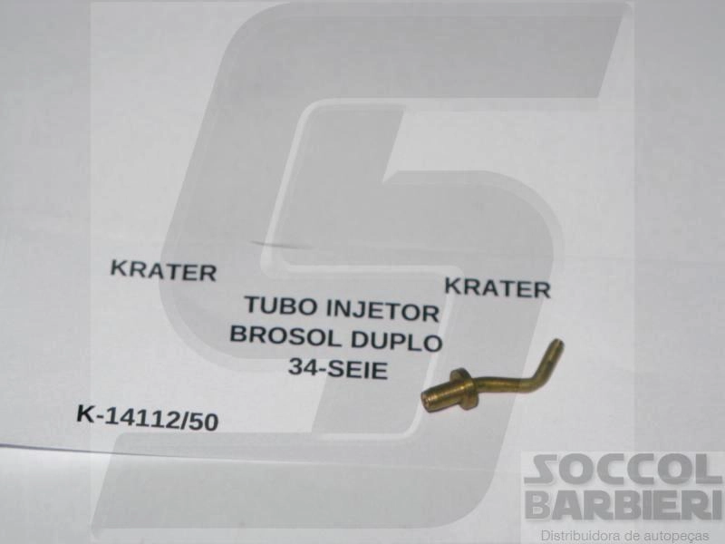 TUBO INJETOR 50 - GM CHEVETTE/CORCEL BROSOL SOLEX 34 SEIE DUPLO