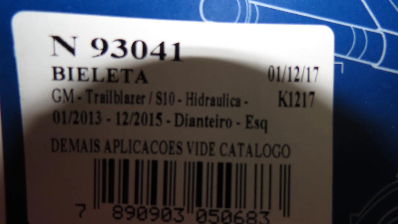BIELETA DIANTEIRA ESQUERDA GM NOVA S-10/S-10/TRAILBLAZER 13/21
